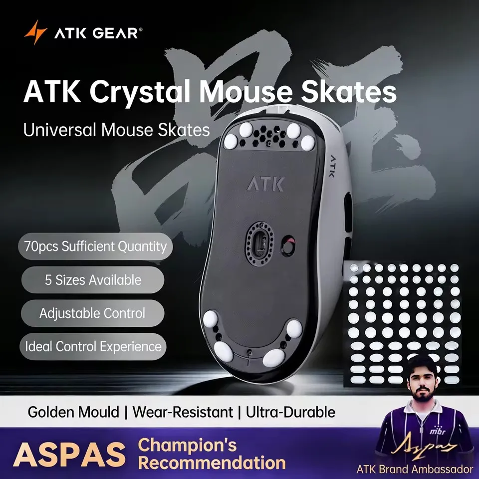 Esports Gaming Pcs - ATK Crystal Jade Maus-Gleitpads 100% PTFE