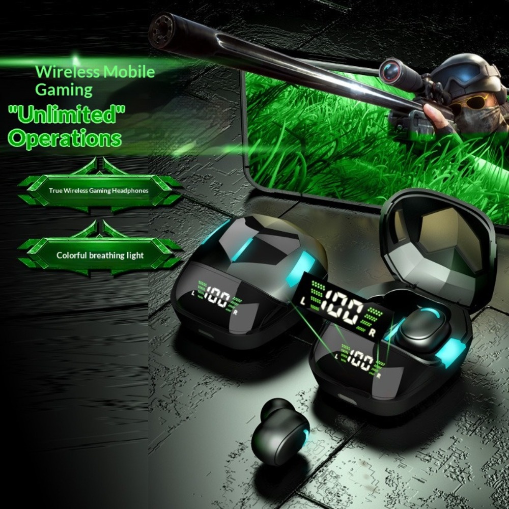 Esports Gaming Phone - Bluetooth-Headset mit Batteriestandsanzeige, Geräuschunterdrückung, Ultra-Lange Akkulaufzeit,