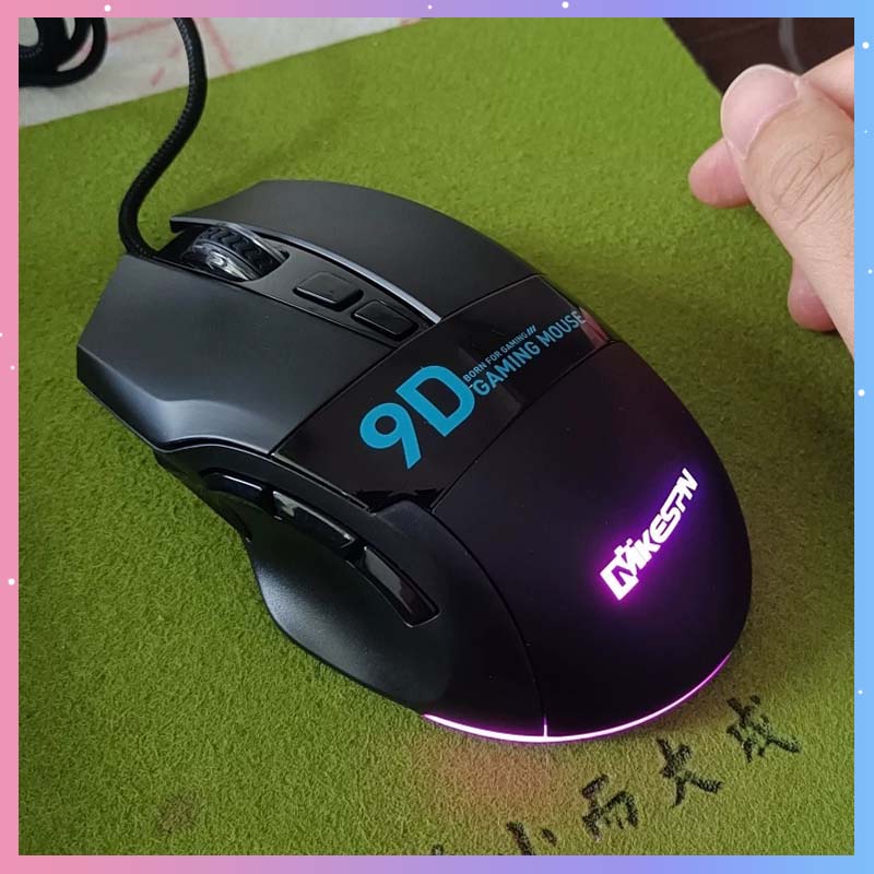 Esports Gaming Mouse - X10 Kabelgebundene Gaming-Makromaus mit 9 Tasten,