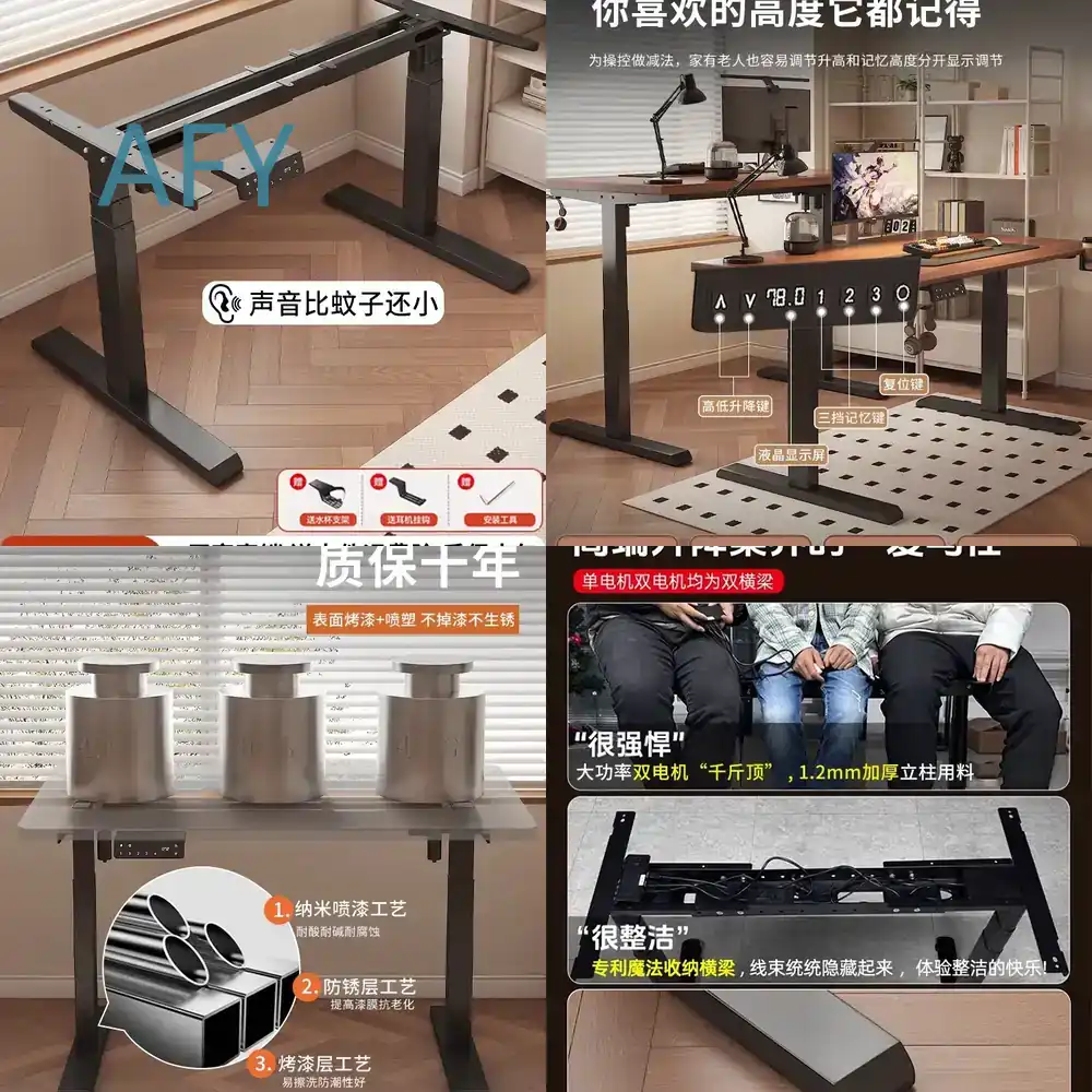 Esports Gaming Setup - Höhenverstellbare Tischbeinhalterung für Schreibtisch-Stützregal für Computer