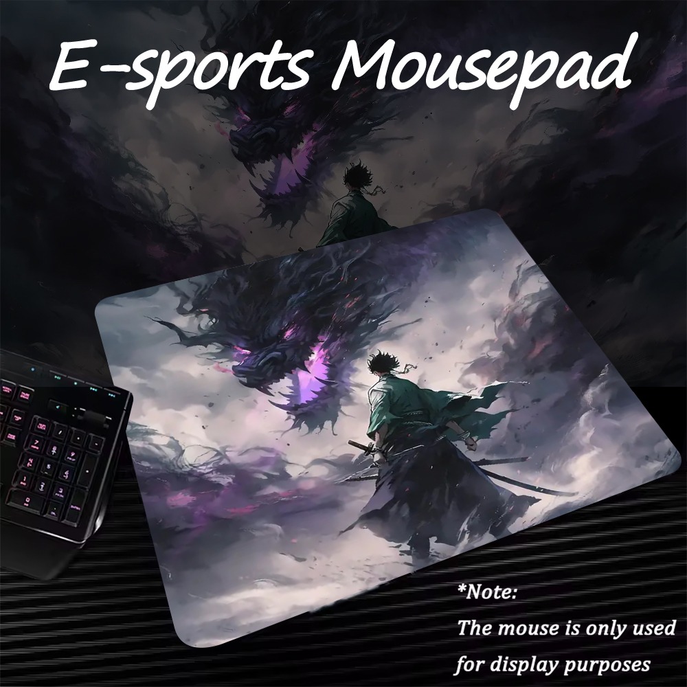 Esports Vs Gaming - E-Sport-Mauspad: Samurai vs. Dark Dragon Art