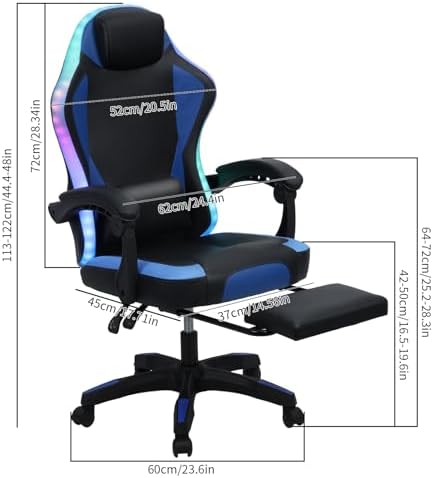 RGB LED Ergonomischer Gaming-S – Rgb Gaming Chair Bewertung und Preis