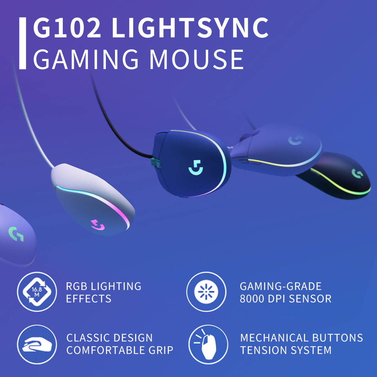 Logitech G102 Gaming-Maus, 100 – Esports Gaming Tournaments Bewertung und Preis