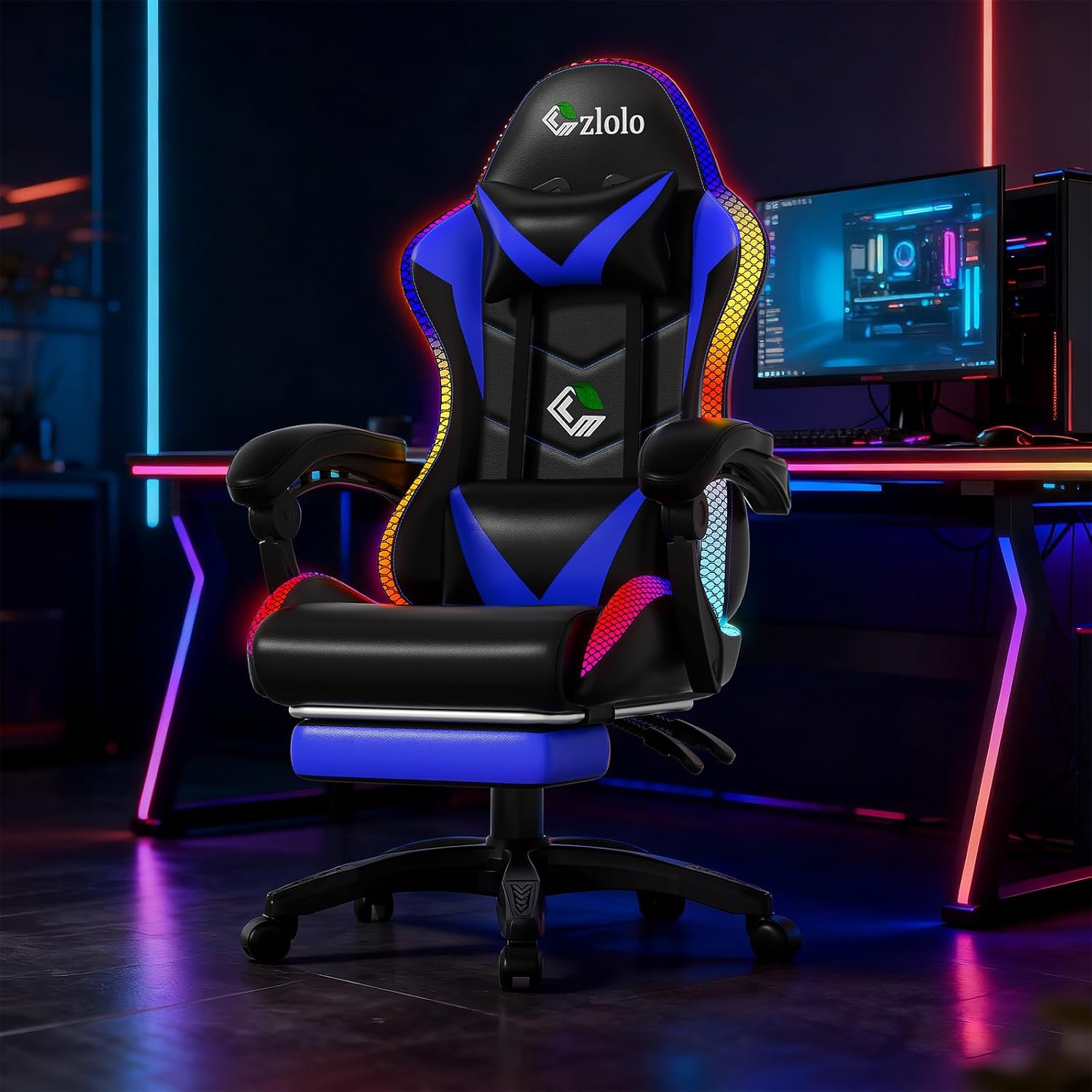 Racing-Style RGB LED Gaming-St – Rgb Gaming Chair Bewertung und Preis