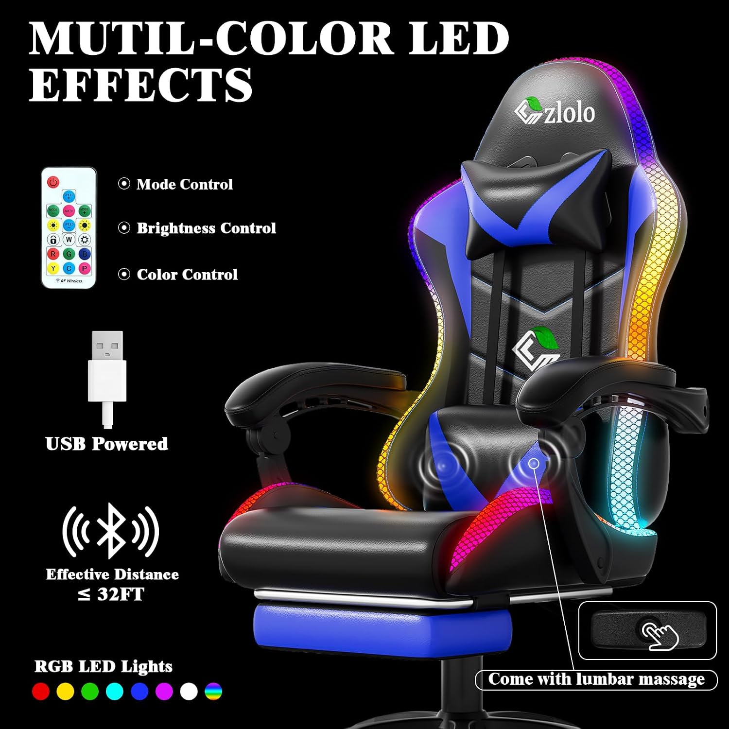 Racing-Style RGB LED Gaming-St – Rgb Gaming Chair Bewertung und Preis