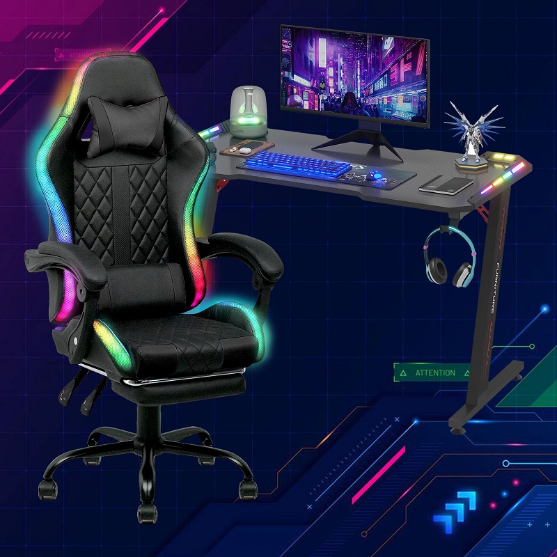 Großhandel schwarze ergonomisc – Rgb Gaming Chair Bewertung und Preis