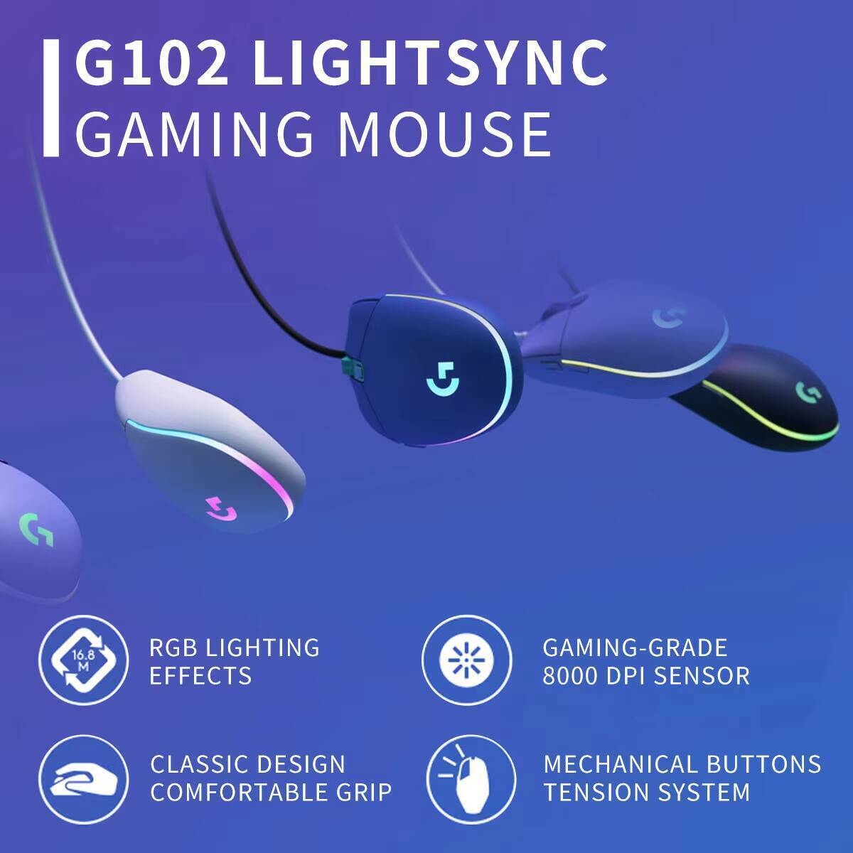 Logitech G102 Gaming-Maus 20M  – Esports Gaming Tournaments Bewertung und Preis